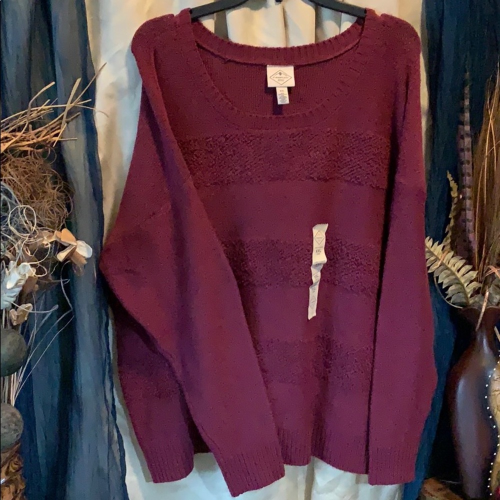 Ladies wine colored XXL sweater